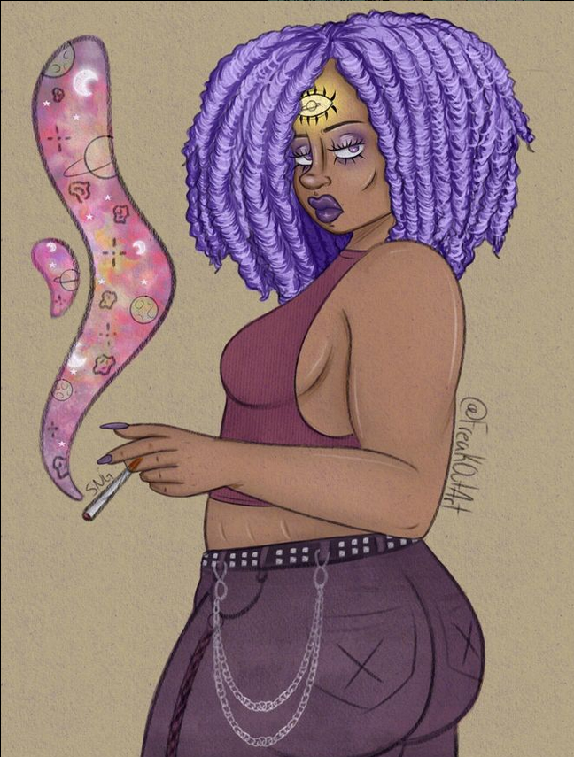 "Galaxy Babe" Art Print