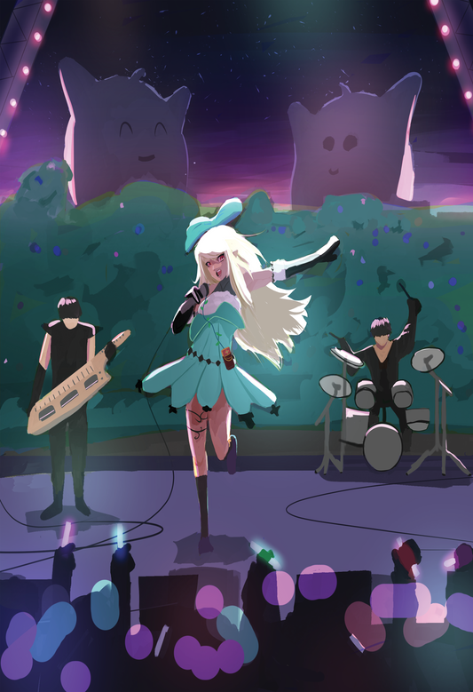 "Pomu Rainpuff Concert" Art Print